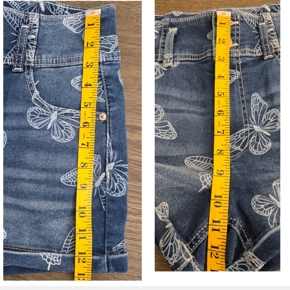 No Boundaries 🦋 Blue Denim Shorts, Size 11 Juniors' - Picture 9 of 11